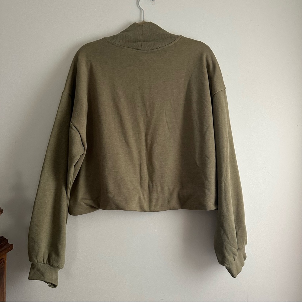Pilcro • Funnel-Neck Bubble-Hem Sweatshirt - Picture 8 of 8